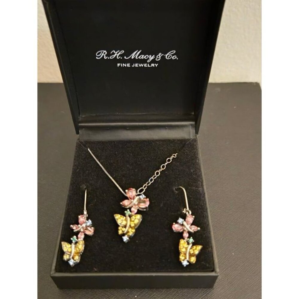 Butterfly Necklace & Earring Set